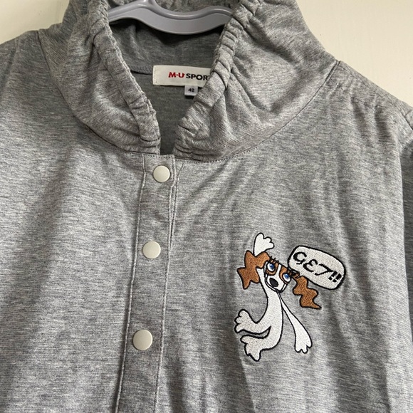 1- M. U. SPORTS Gray Embroidered Tunic Top - Picture 3 of 10